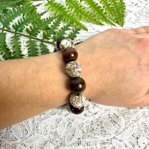 Vintage Wooden Beaded Bracelet